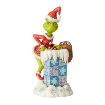 How the Grinch Stole Christmas Statue Grinch Climbing in the Chimney by Jim Shore 23 cm