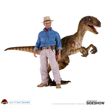 Jurassic Park Dr. Alan and Velociraptor 1/6 Scale Figure Set