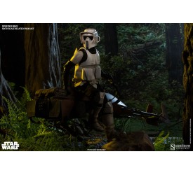 Star Wars Scout Trooper with Speeder Bike Six..