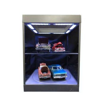 Display Case with Lighting for Model Cars (black)