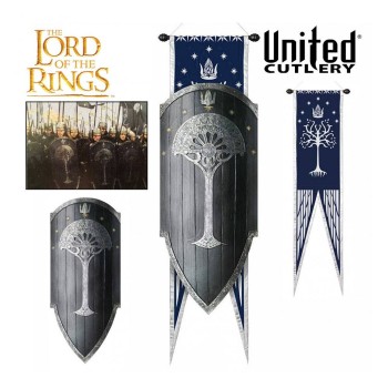 The Lord of the Rings: Shield Of Gondor with Flag Prop Replica